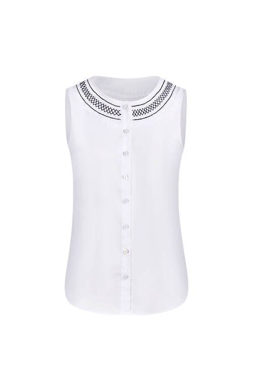 Stehfaltenbluse