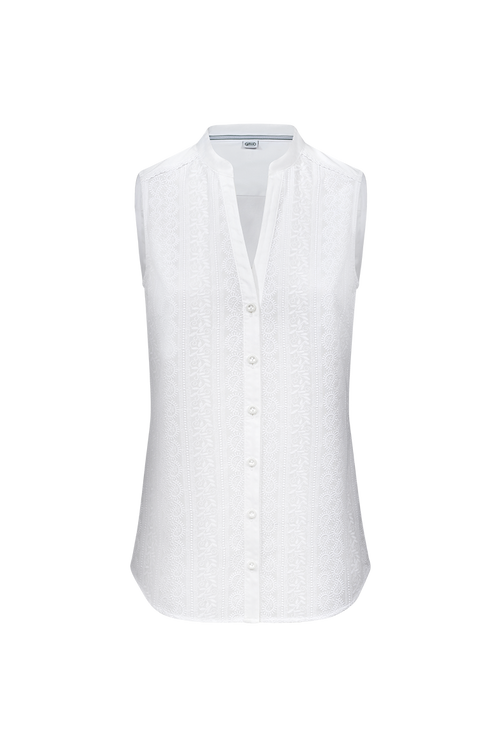 Sommerbluse mit Stickerei und Spitze