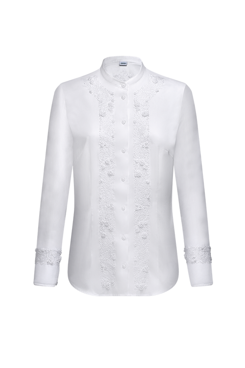 Editionsbluse aus Baumwollsatin