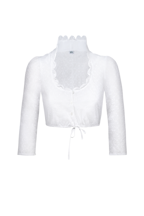 All-over bestickte Dirndlbluse