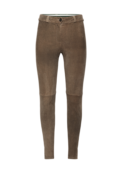 Leder-Jeans