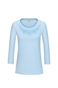 Shirt mit floraler Wolldocht-Stickerei - Miniatur 1