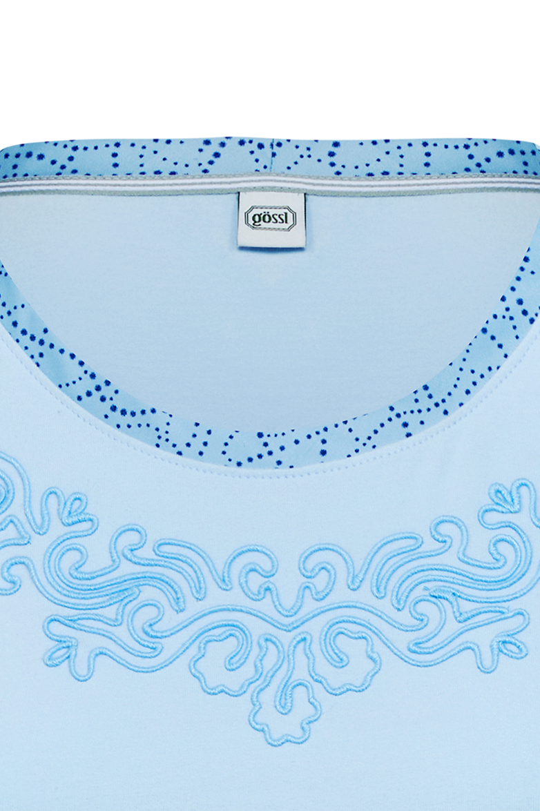 Shirt mit floraler Wolldocht-Stickerei - Bild 3