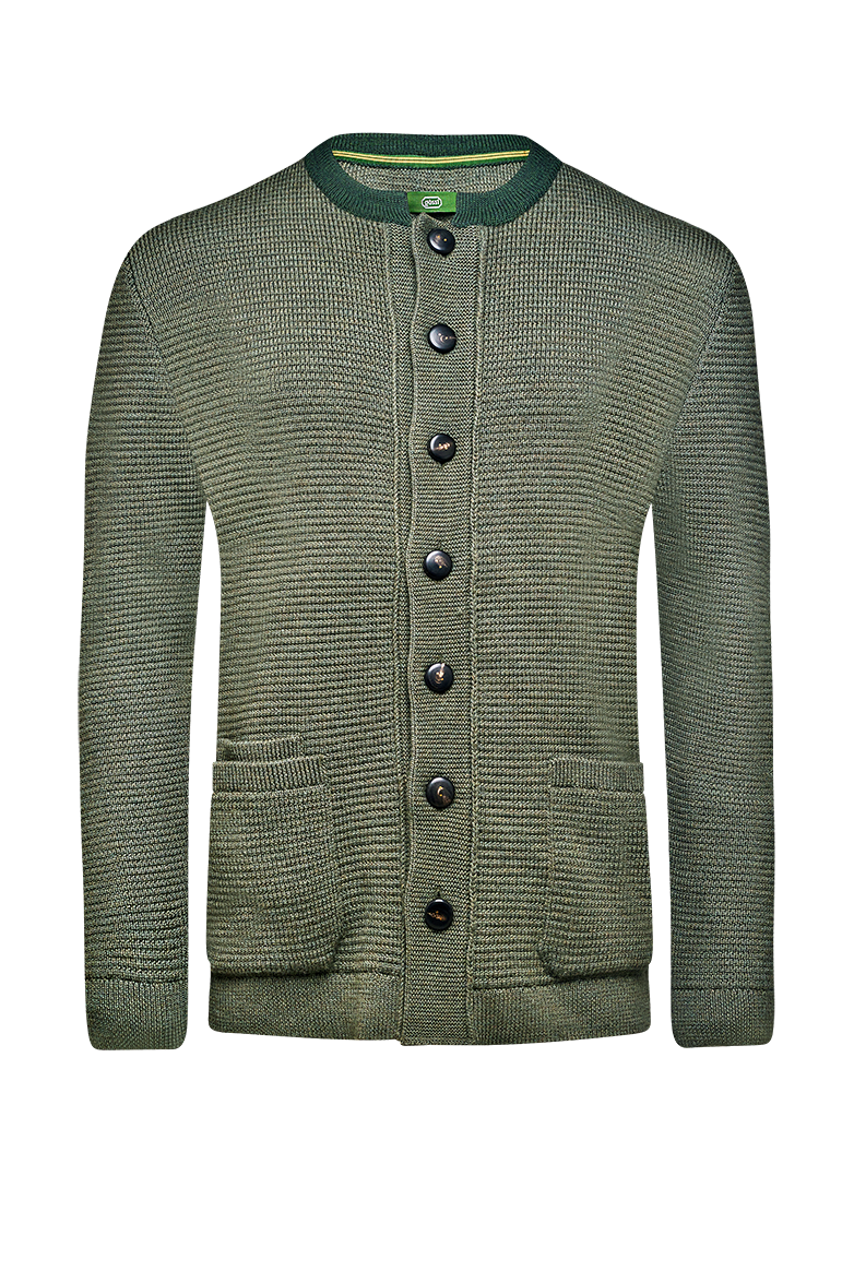 Strickjacke mit Lodenpatches - Bild 1
