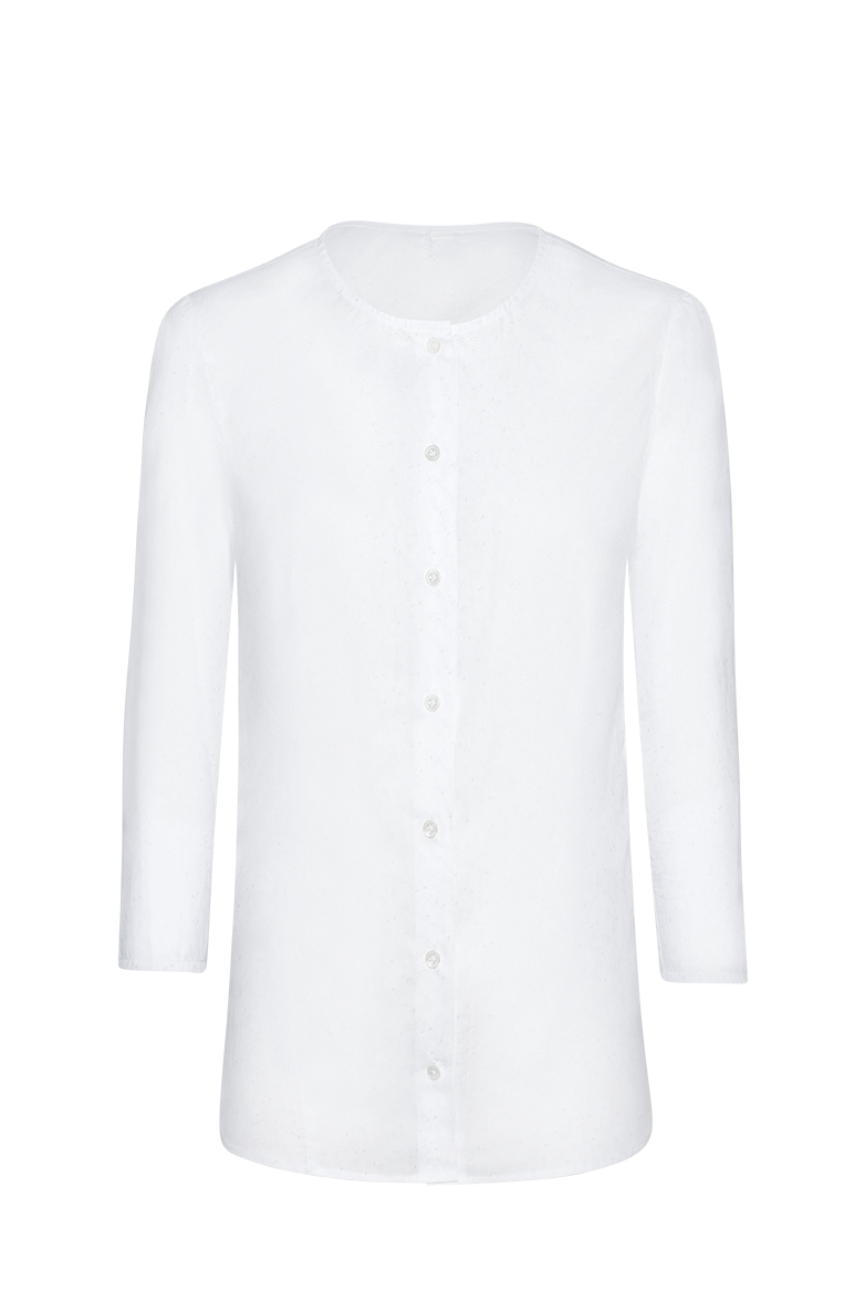 Klassische Bluse mit gestickter Margerite - Bild 1
