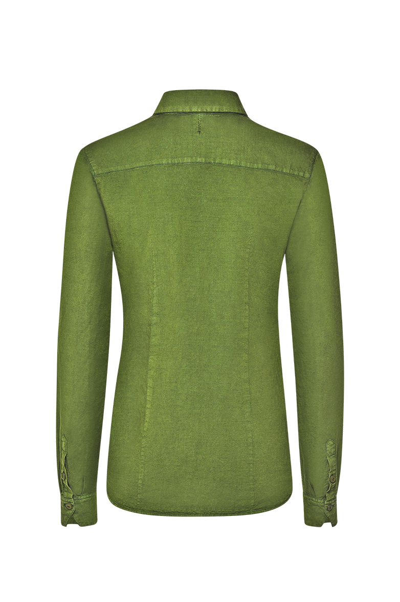 Bluse mit kontrastreicher Gamsstickerei - Bild 2