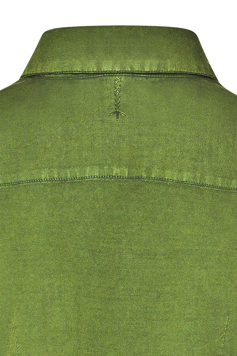 Bluse mit kontrastreicher Gamsstickerei - Bild 5