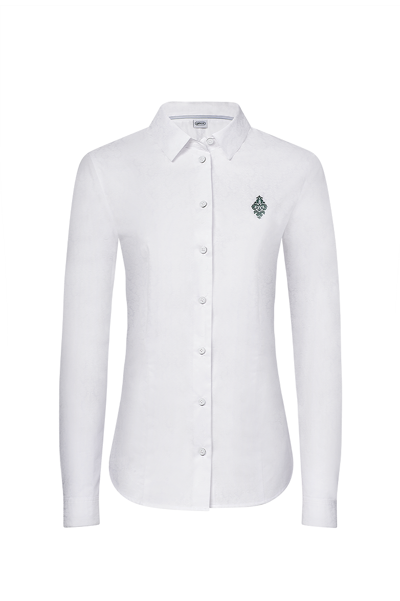 Ornament-Bluse weiß/weiß - Bild 1