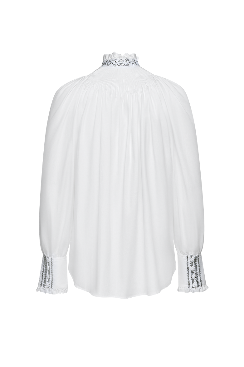 Festbluse mit Stehfalten - Bild 2