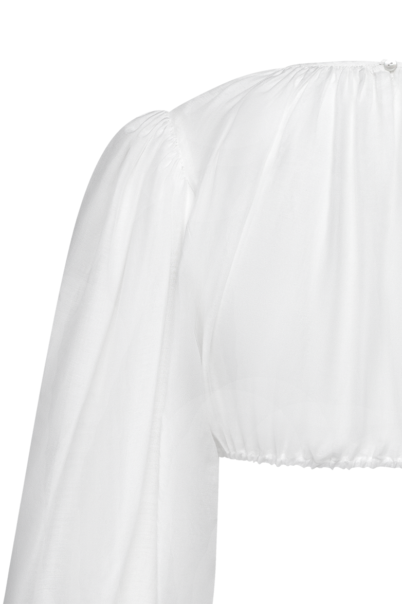 Faltenbesetzte Dirndlbluse - Bild 6