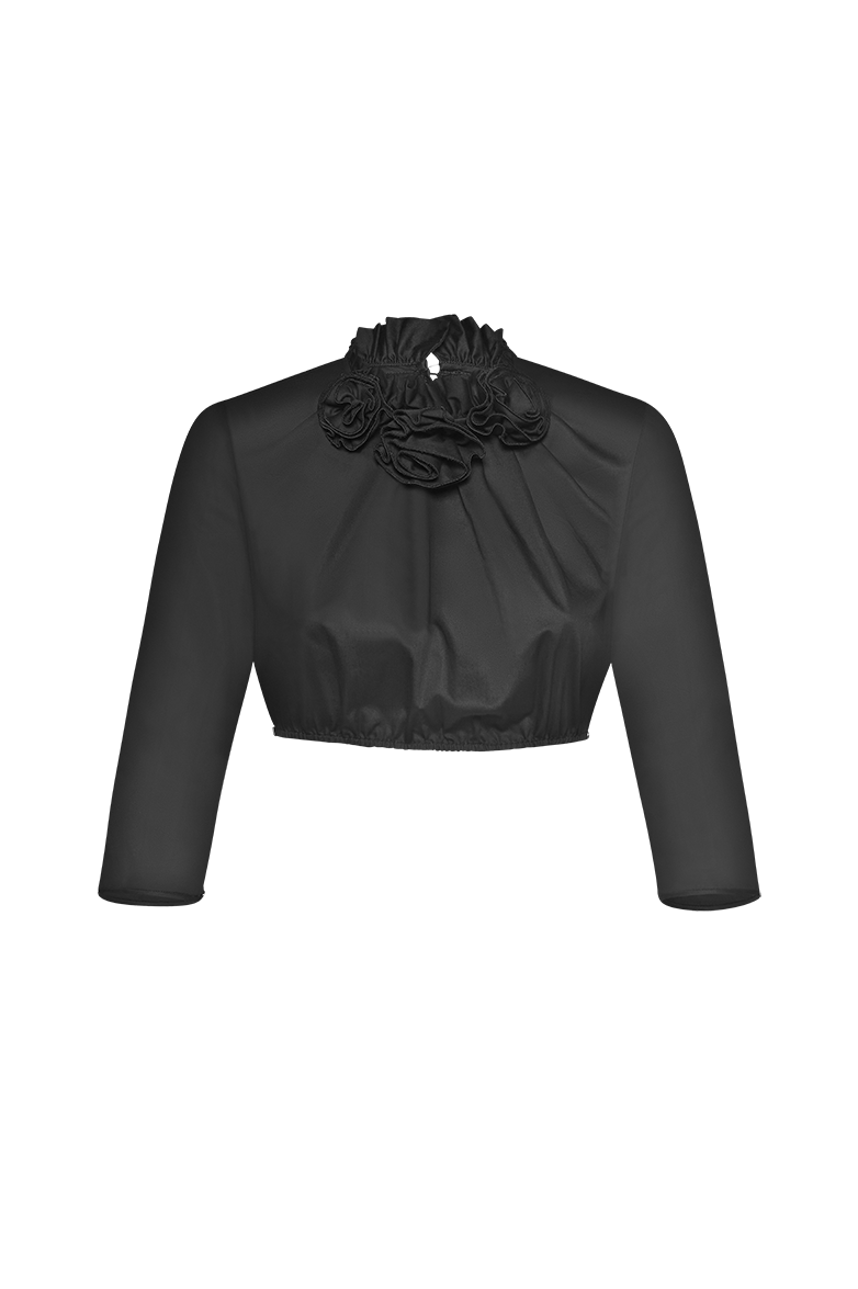 Dirndlbluse mit Rosen - Bild 2