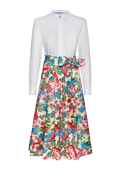Blusenkleid mit floralem Leinenrock - Miniatur 1