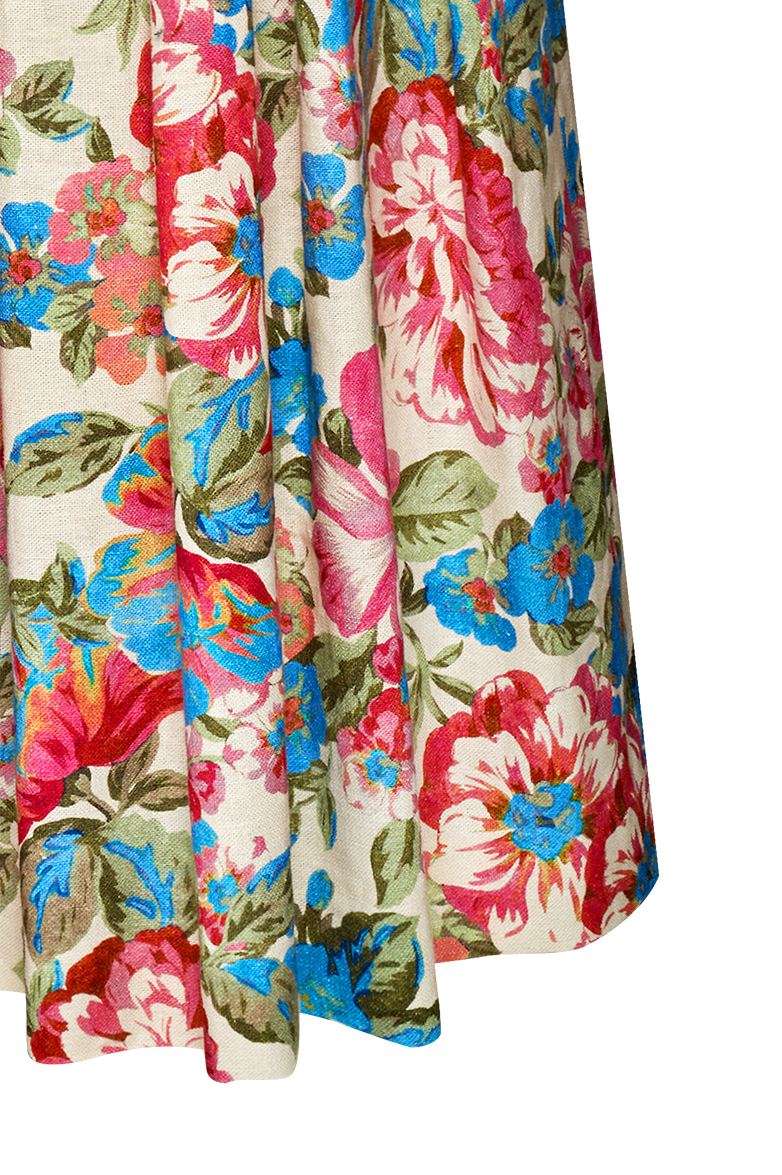 Blusenkleid mit floralem Leinenrock - Bild 5