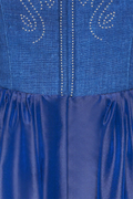 Blaudruck Dirndl mit Nieten besetzt - Miniatur 6