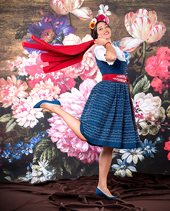Dirndl aus Blaudruckleinen - Bild 9
