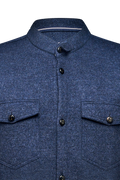 Shirtjacket in offenkantigem Strick - Miniatur 3