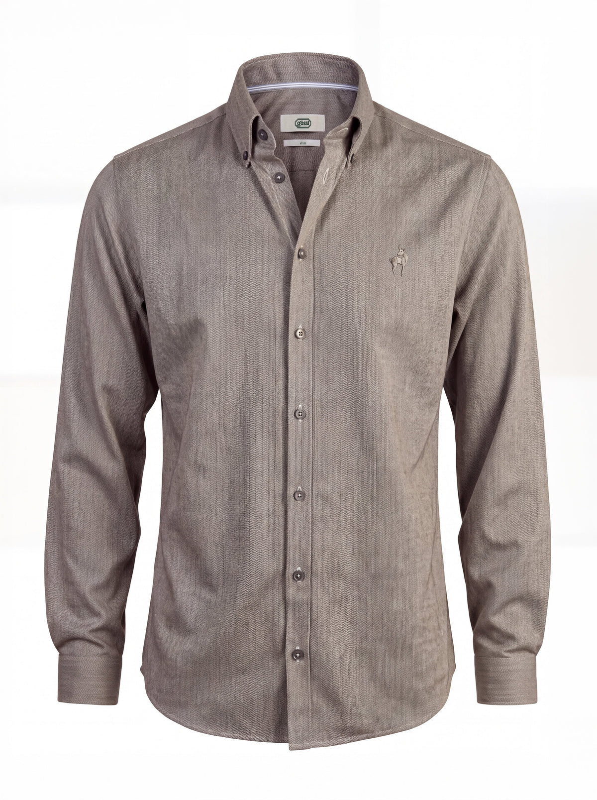 Button-down Hemd Fischgrat - Bild 5
