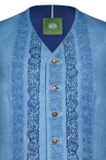 Blaudruck-Gilet mit Reliefstickerei - Miniatur 3