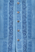 Blaudruck-Gilet mit Reliefstickerei - Miniatur 4