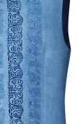 Blaudruck-Gilet mit Reliefstickerei - Miniatur 5