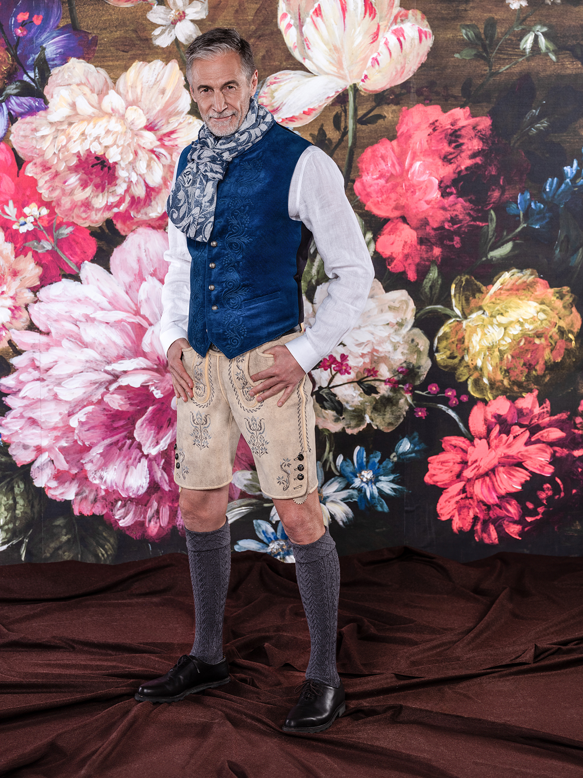 Strukturiertes Blaudruck-Gilet - Bild 1