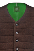 Steppgilet aus Links/links-Strick - Miniatur 3