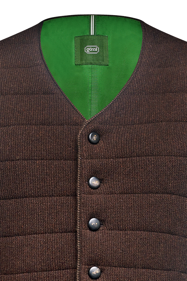 Steppgilet aus Links/links-Strick - Bild 3