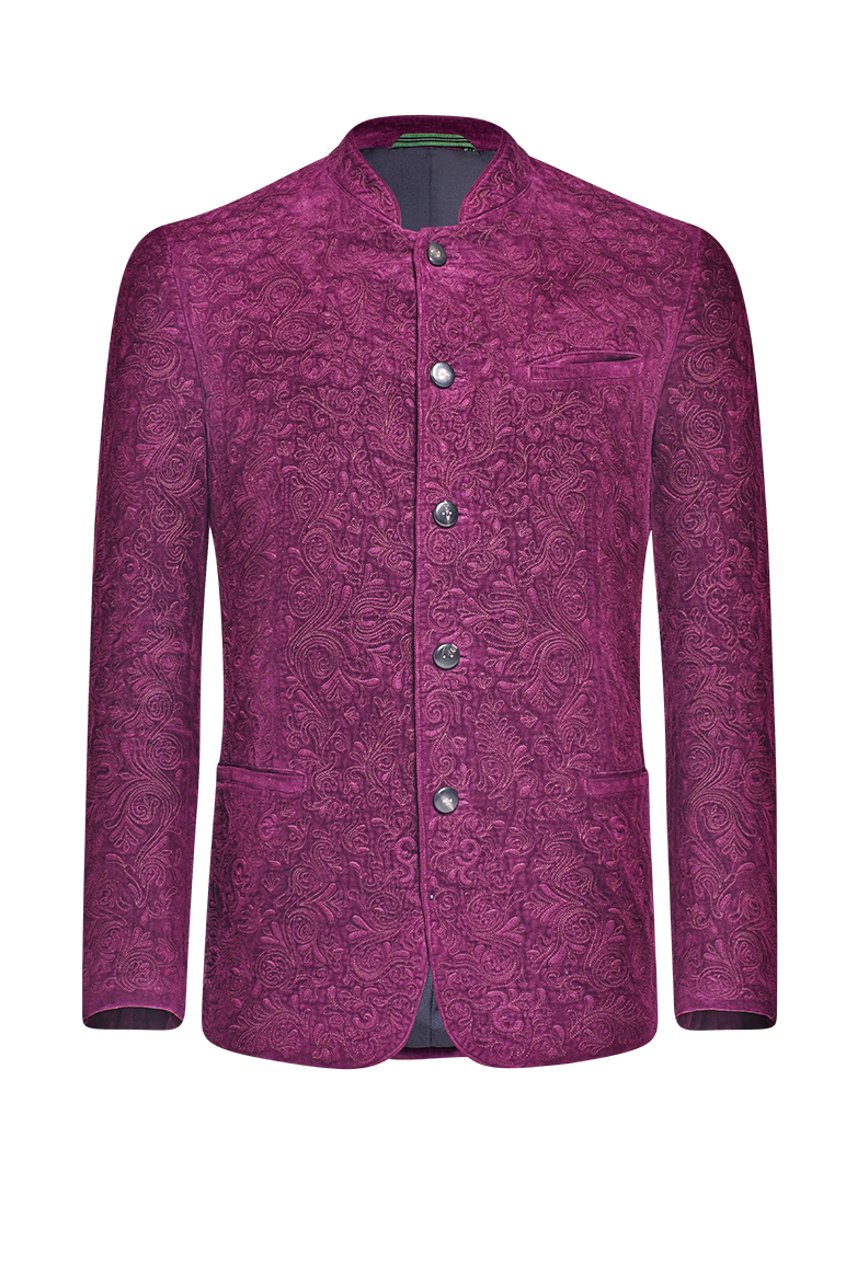 Samtjacke mit reicher Relief-Stickerei - Bild 1