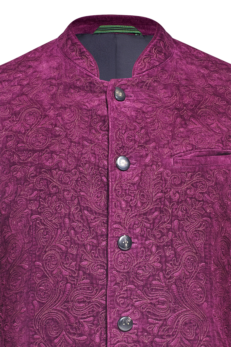 Samtjacke mit reicher Relief-Stickerei - Bild 3