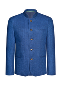 Leinenjacke mit Stehkragen