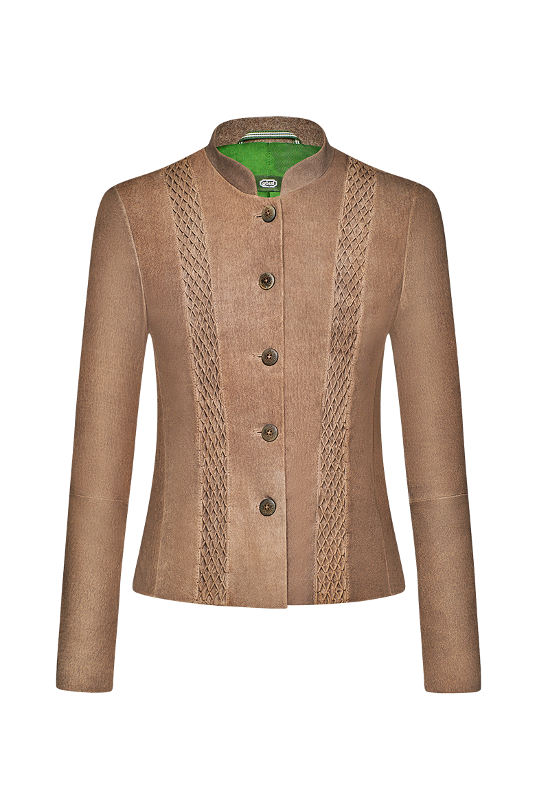 Gesmokte Lederjacke - Bild 1