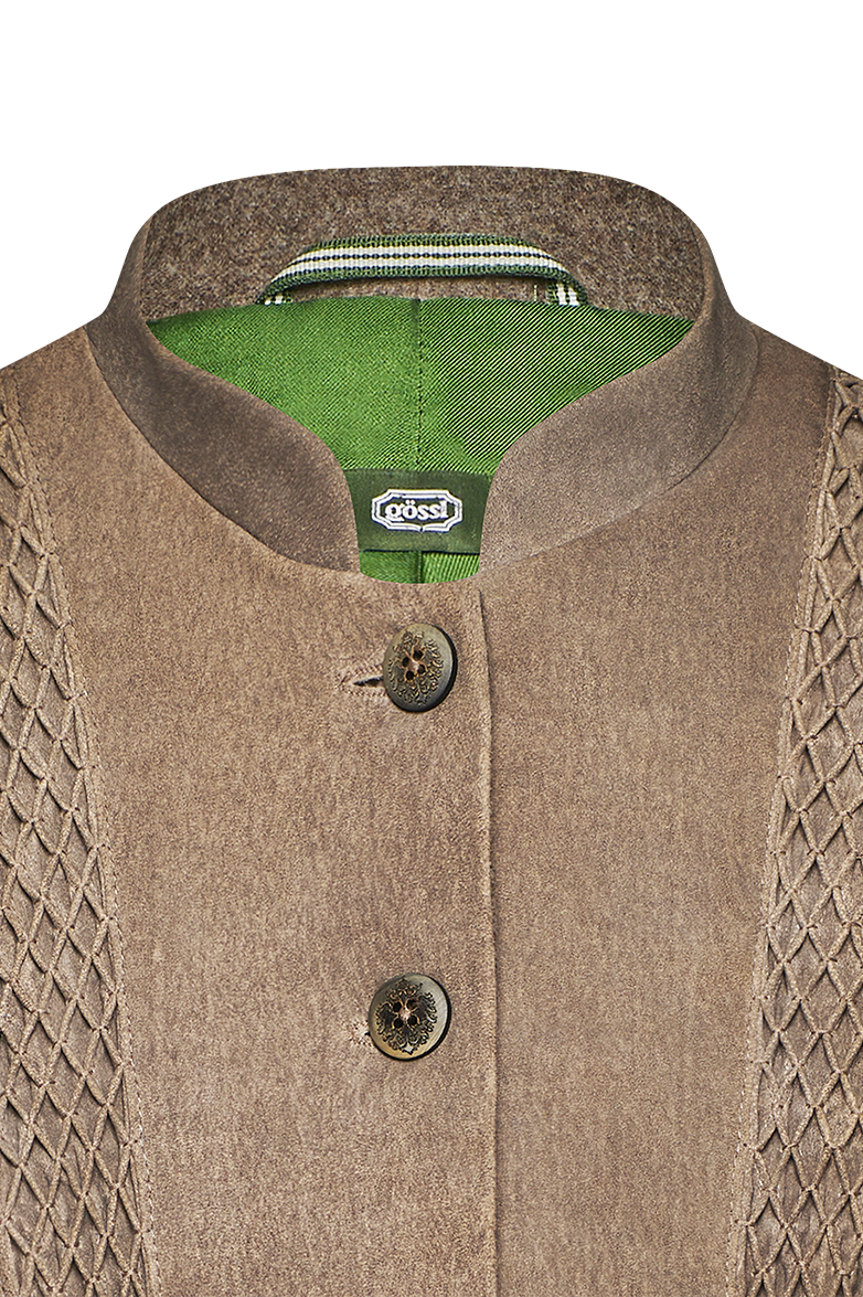 Gesmokte Lederjacke - Bild 3