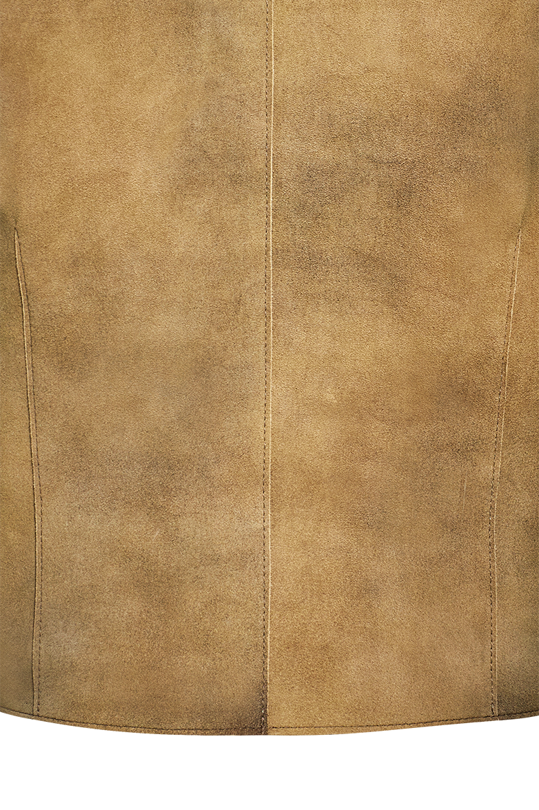 Gilet aus Leder mit Handdruck - Bild 6