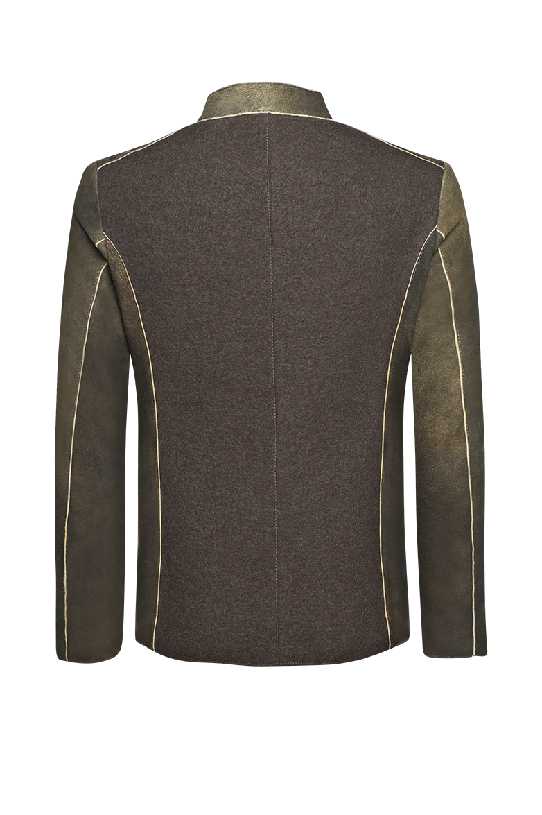 Hirschlederjacke mit Lammfellfutter - Bild 2