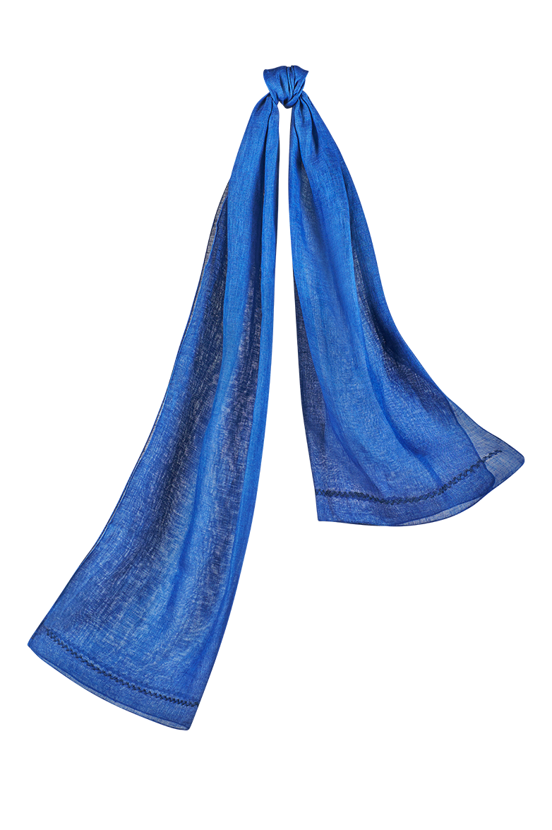 Blaudruck-Schal - Bild 1