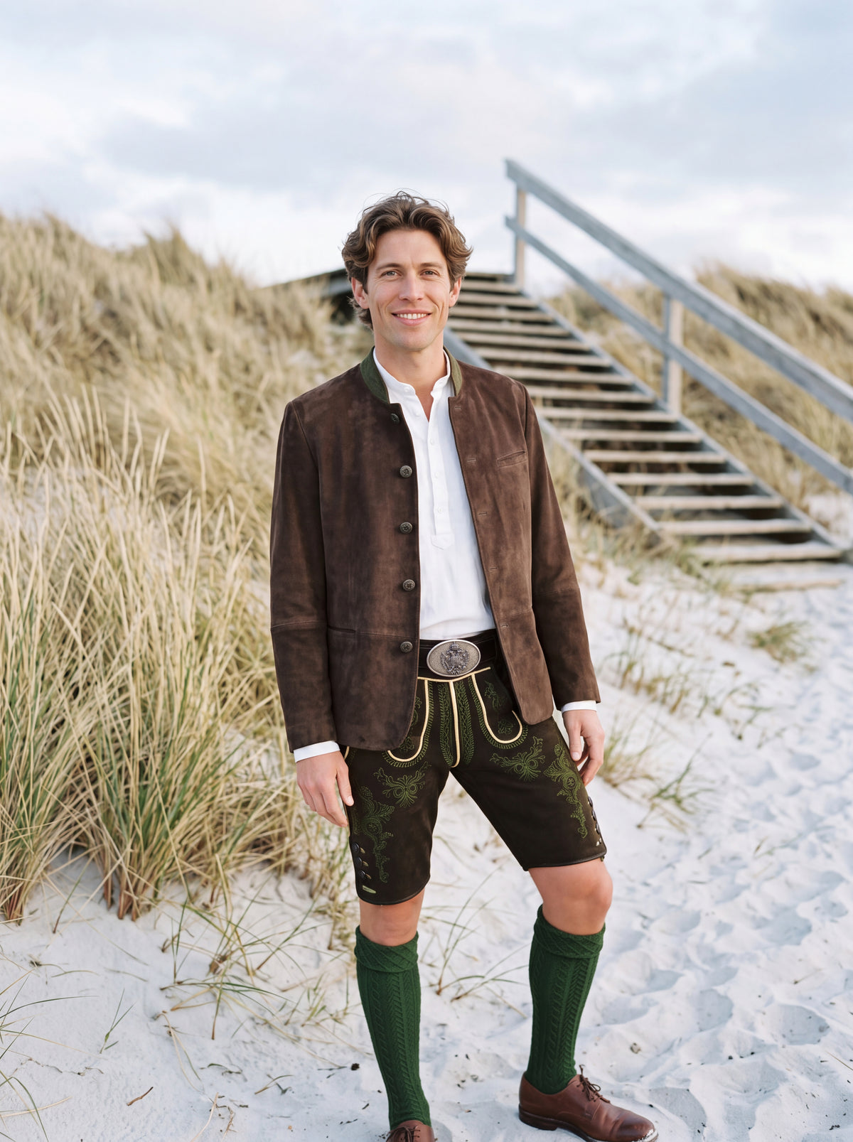 Herbst/Winter 262 Kampagne – Lederhose in den Dünen